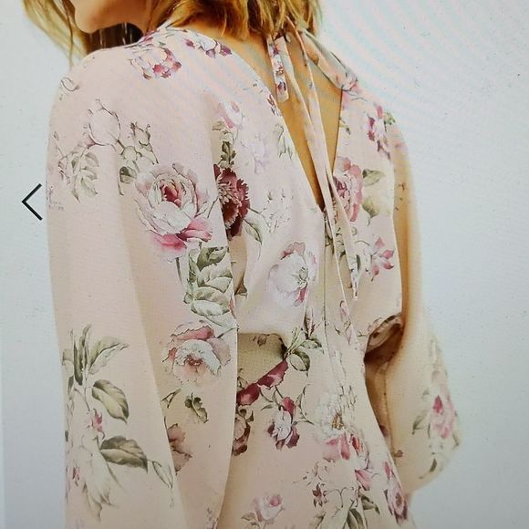 Hope & Ivy knot front maxi dress with in multi floral UK 18/ US 14/ XL NWT - Picture 5 of 15